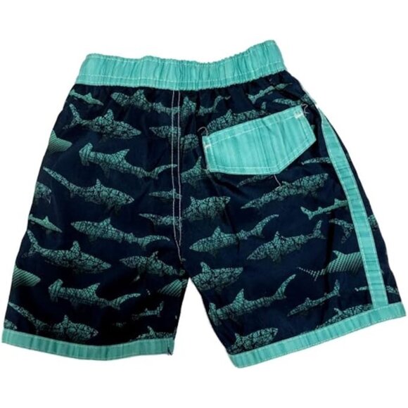 Toddler Boys Swimming Trunks - Shark Pattern, Size 2 T - Picture 2 of 3